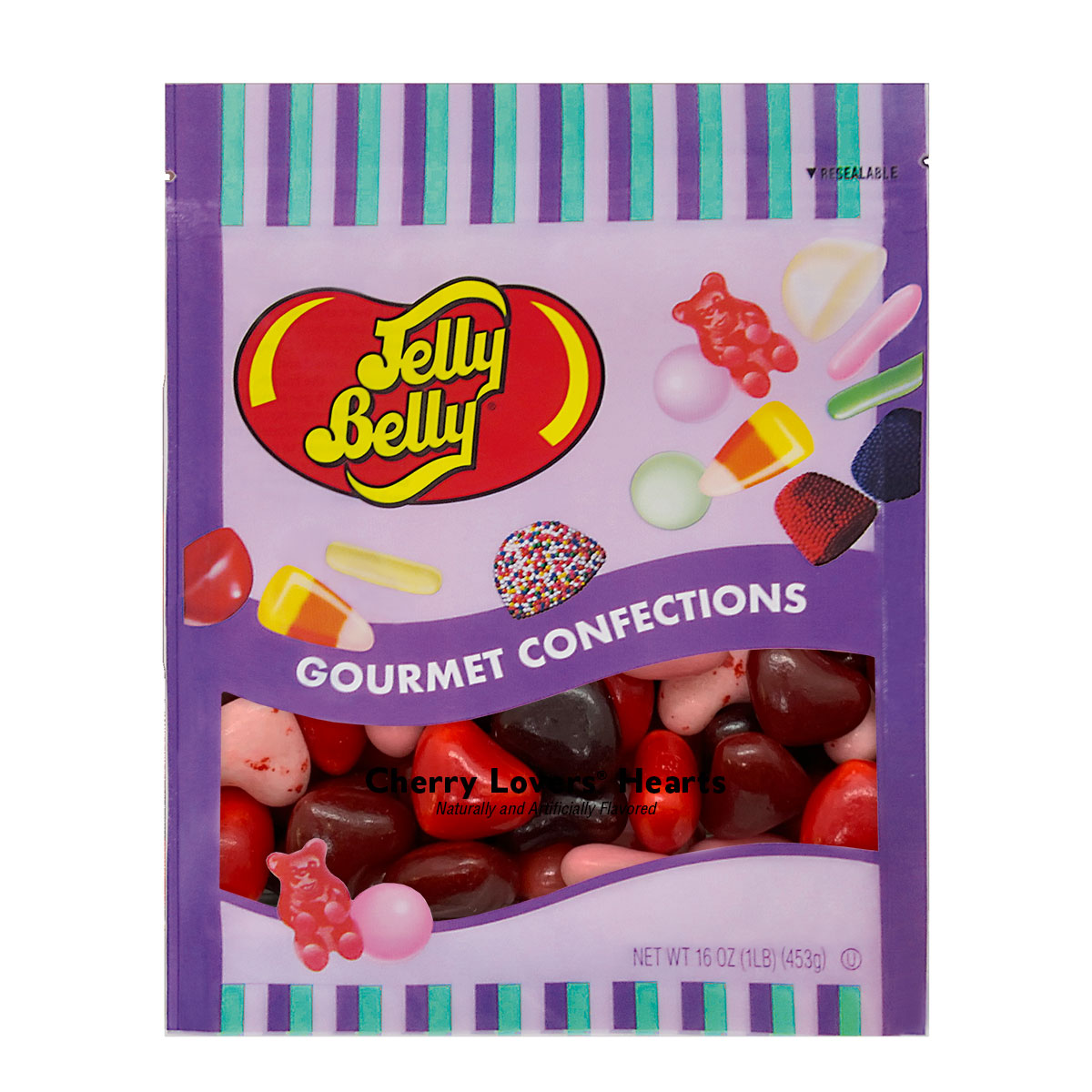 Cherry Lovers Hearts - 16 oz Re-Sealable Bag