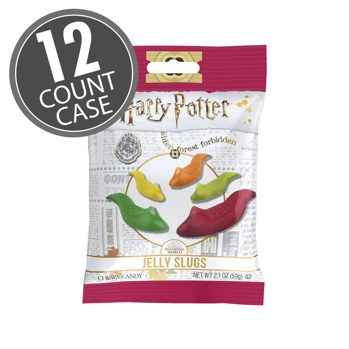 Harry Potter Jelly Slugs Bag - 2.1 oz - 12 Count Case