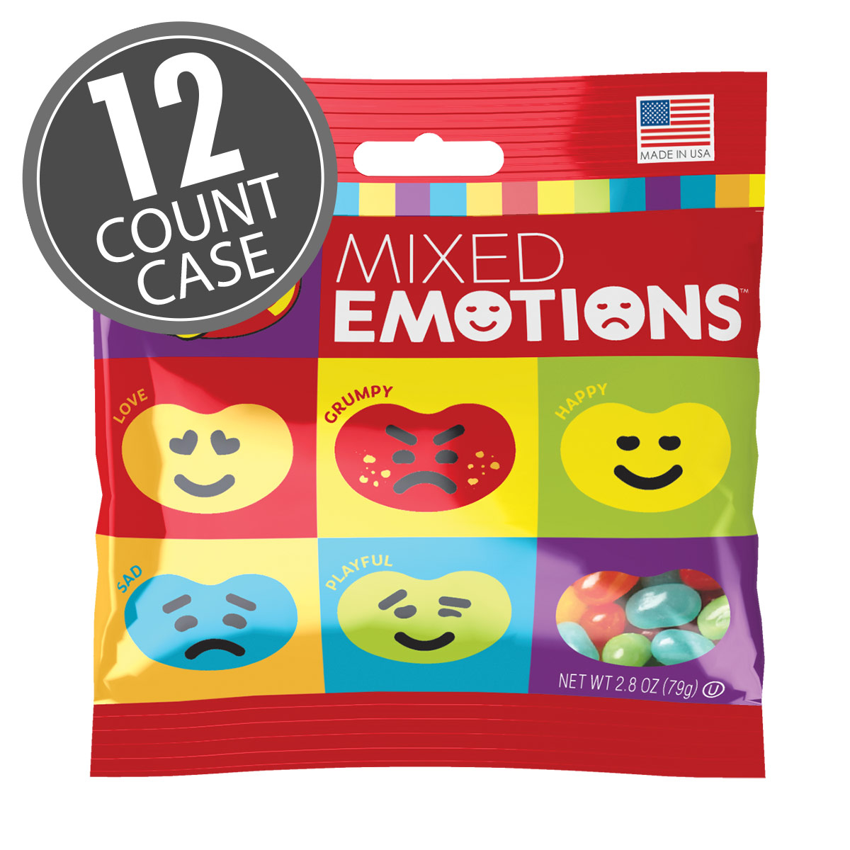 Jelly Belly Mixed Emotions 2.8 oz Grab &amp; Go Bag 12-Count Case