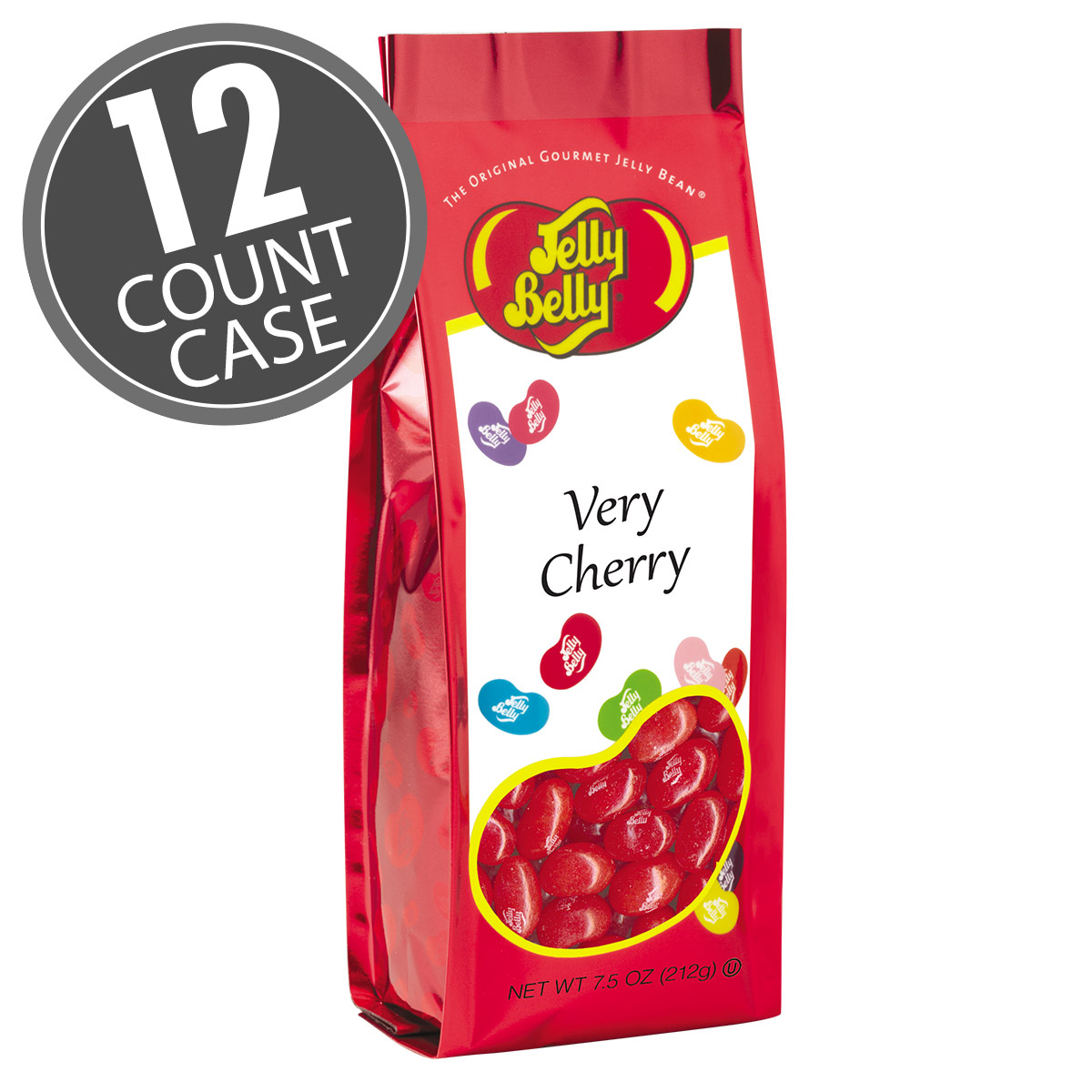 Very Cherry Jelly Beans 7.5 oz Gift Bags - 12 Count Case