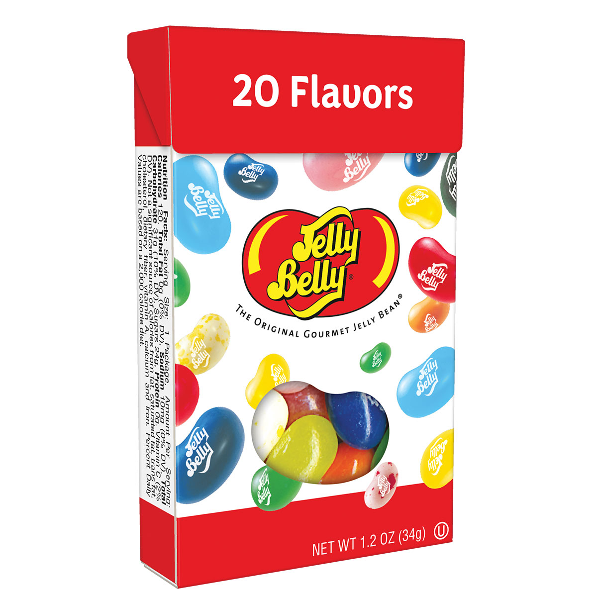 20 Assorted Jelly Bean Flavors - 1.2 oz Flip Top box