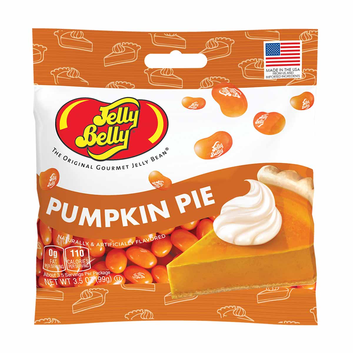 Pumpkin Pie Jelly Beans 3.5 oz Grab &amp; Go Bag