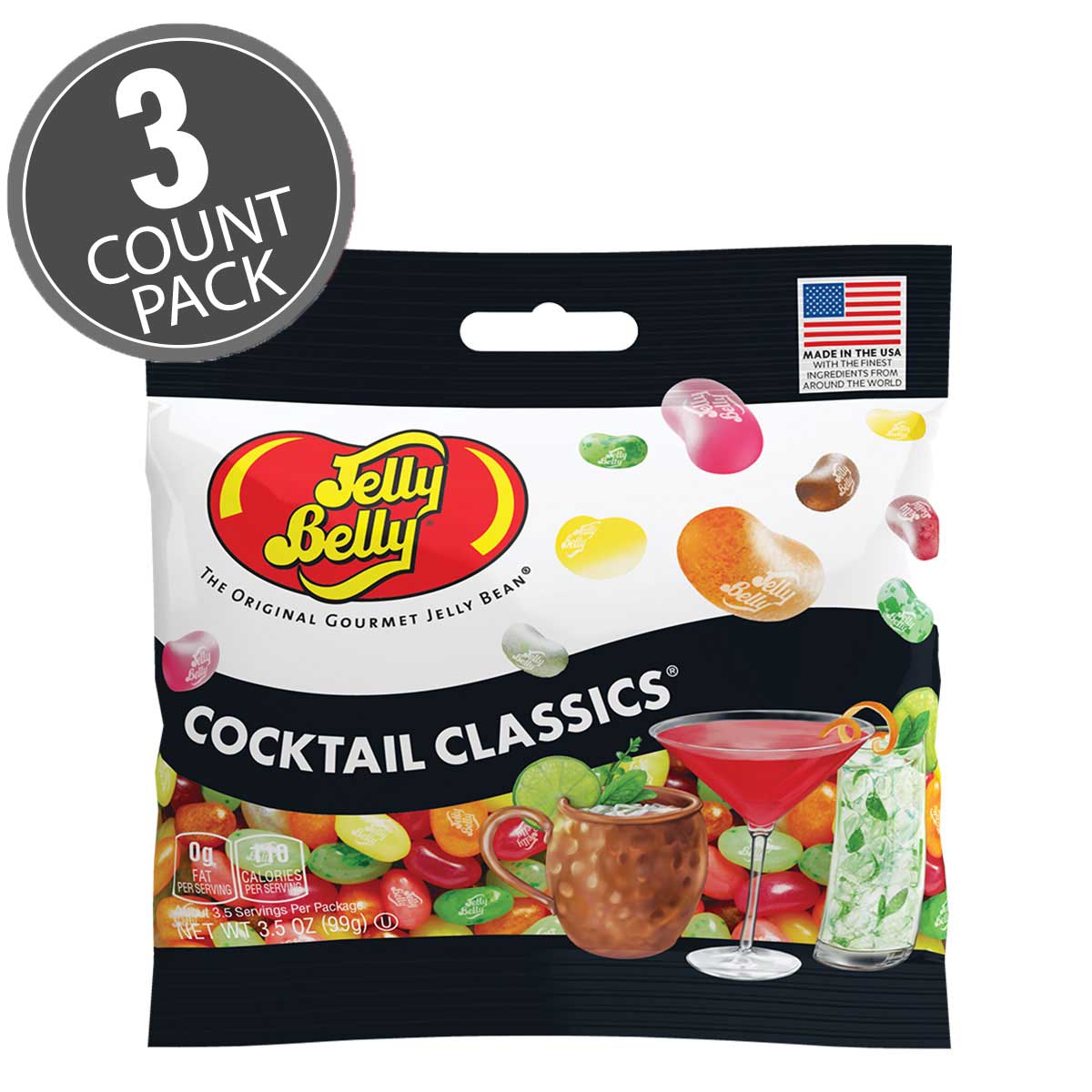 Cocktail Classics Jelly Beans - 3.5 oz Bag - 3-Count Pack