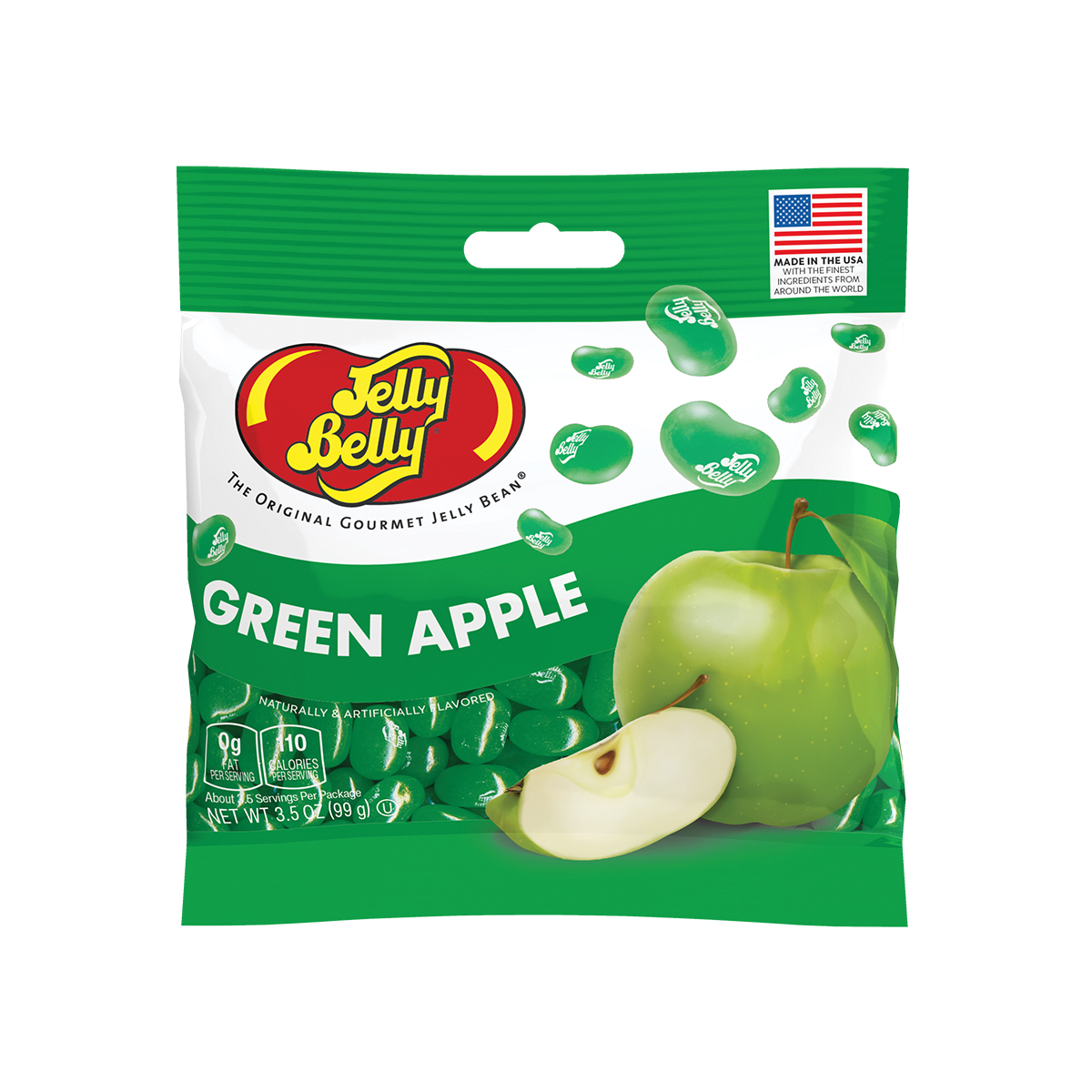 Green Apple Jelly Beans 3.5 oz Grab &amp; Go Bag