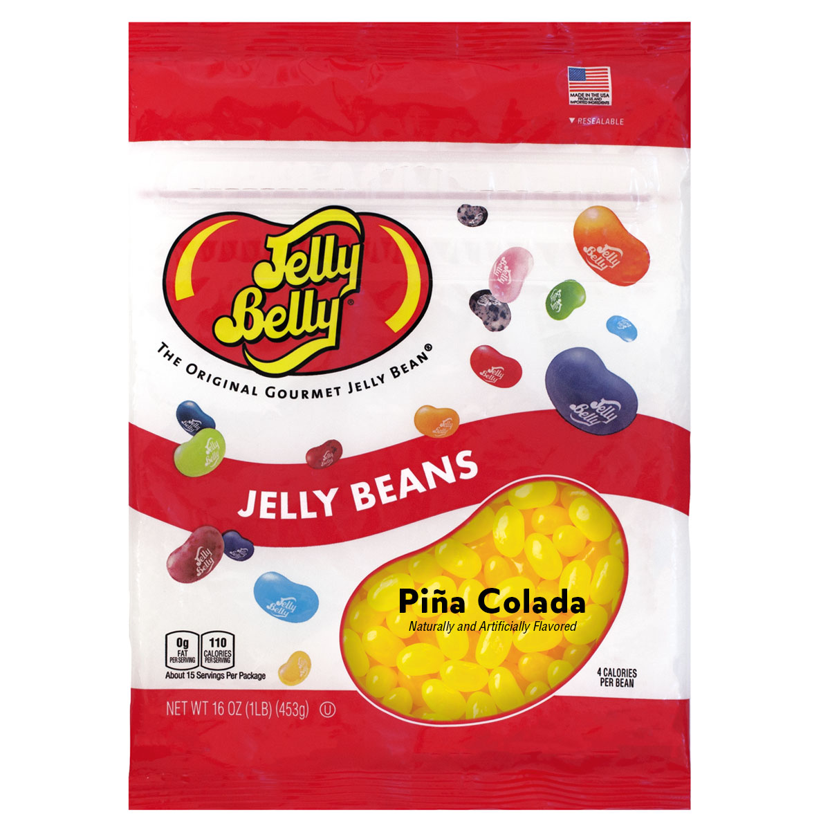 Pi Colada Jelly Beans - 16 oz Re-Sealable Bag