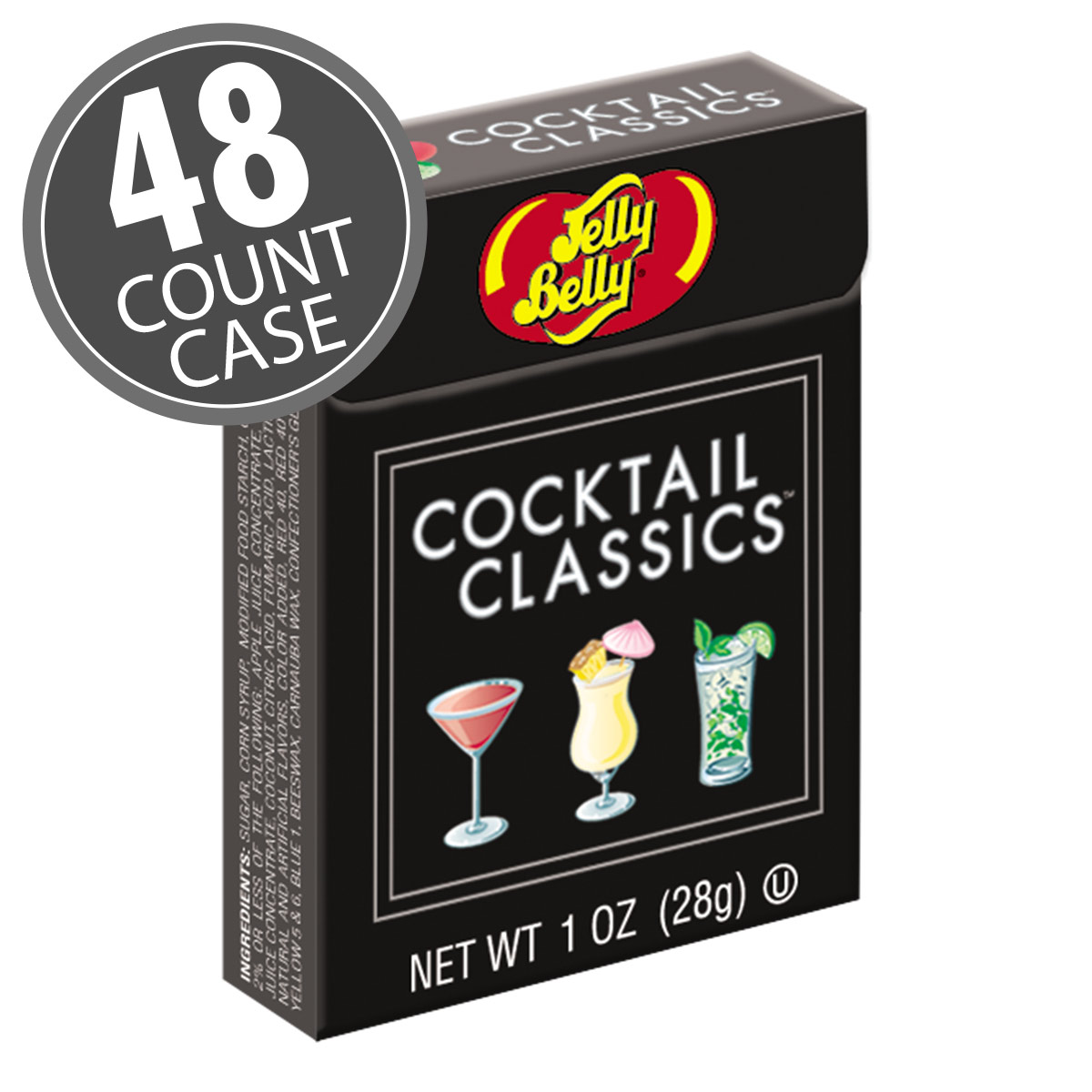 Cocktail Classics Jelly Beans Mix - 1 oz Flip Top boxes - 48-Count Case