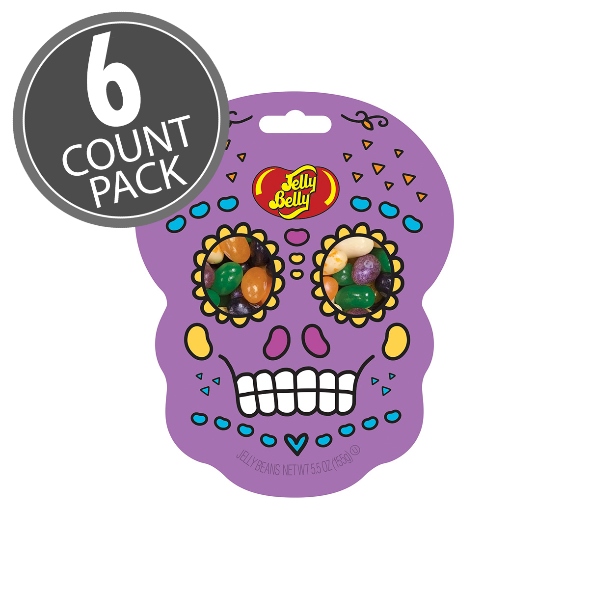 Sugar Skull 5.5 oz Pouch Bag - 6-Count Pack