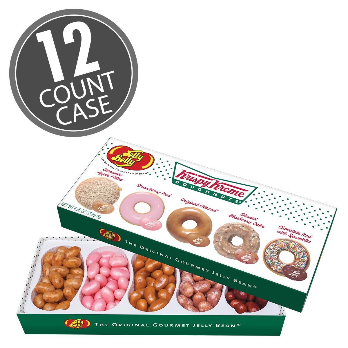 Krispy Kreme Doughnuts Jelly Beans Mix 4.25 oz Gift Box, 12-Count Case