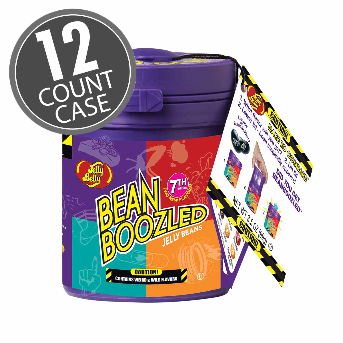 BeanBoozled Jelly Beans 3.5 oz Mystery Bean Dispenser (7th Edition) 12-Count Case