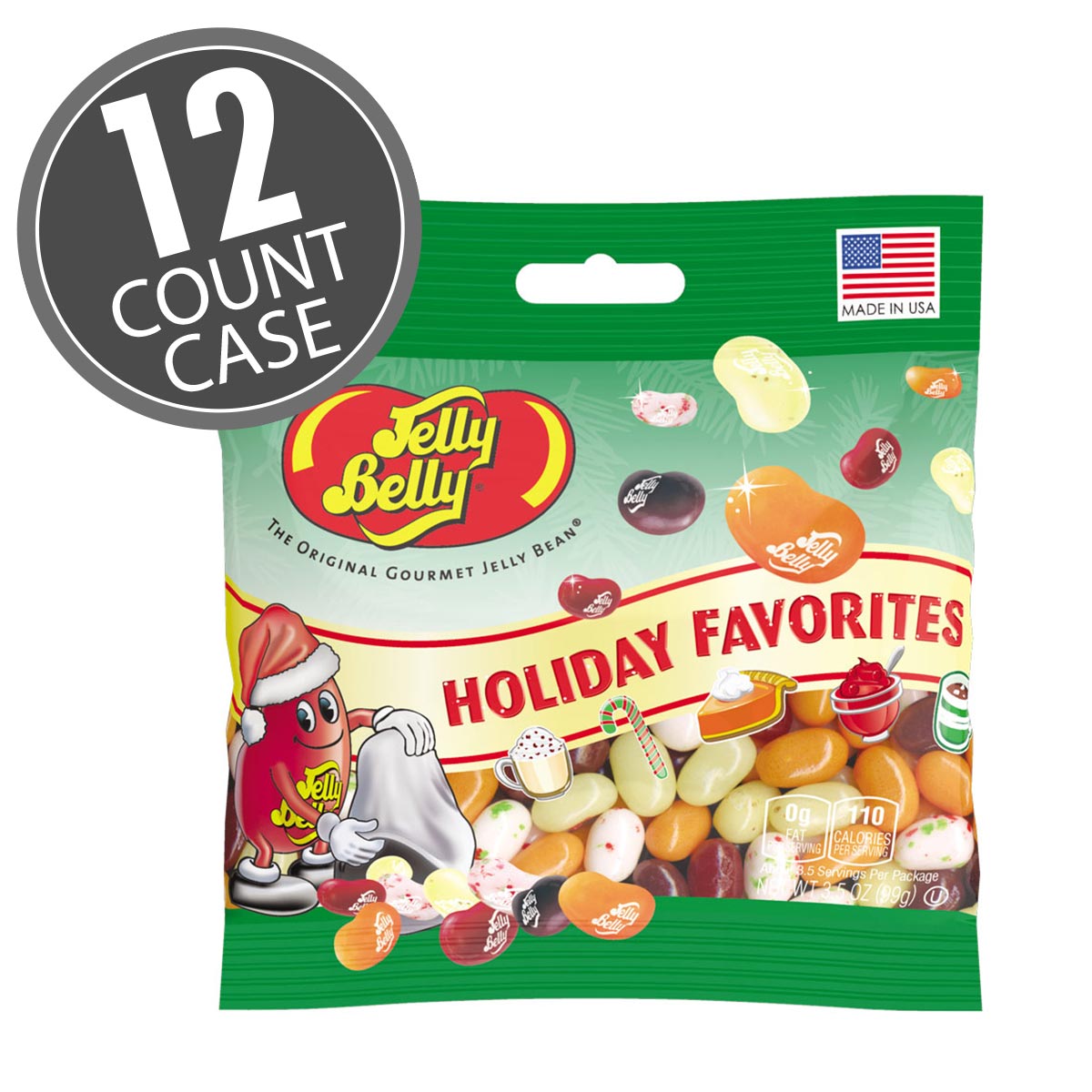 Holiday Favorites Jelly Bean 3.5 oz Grab &amp; Go Bag - 12 Count Case