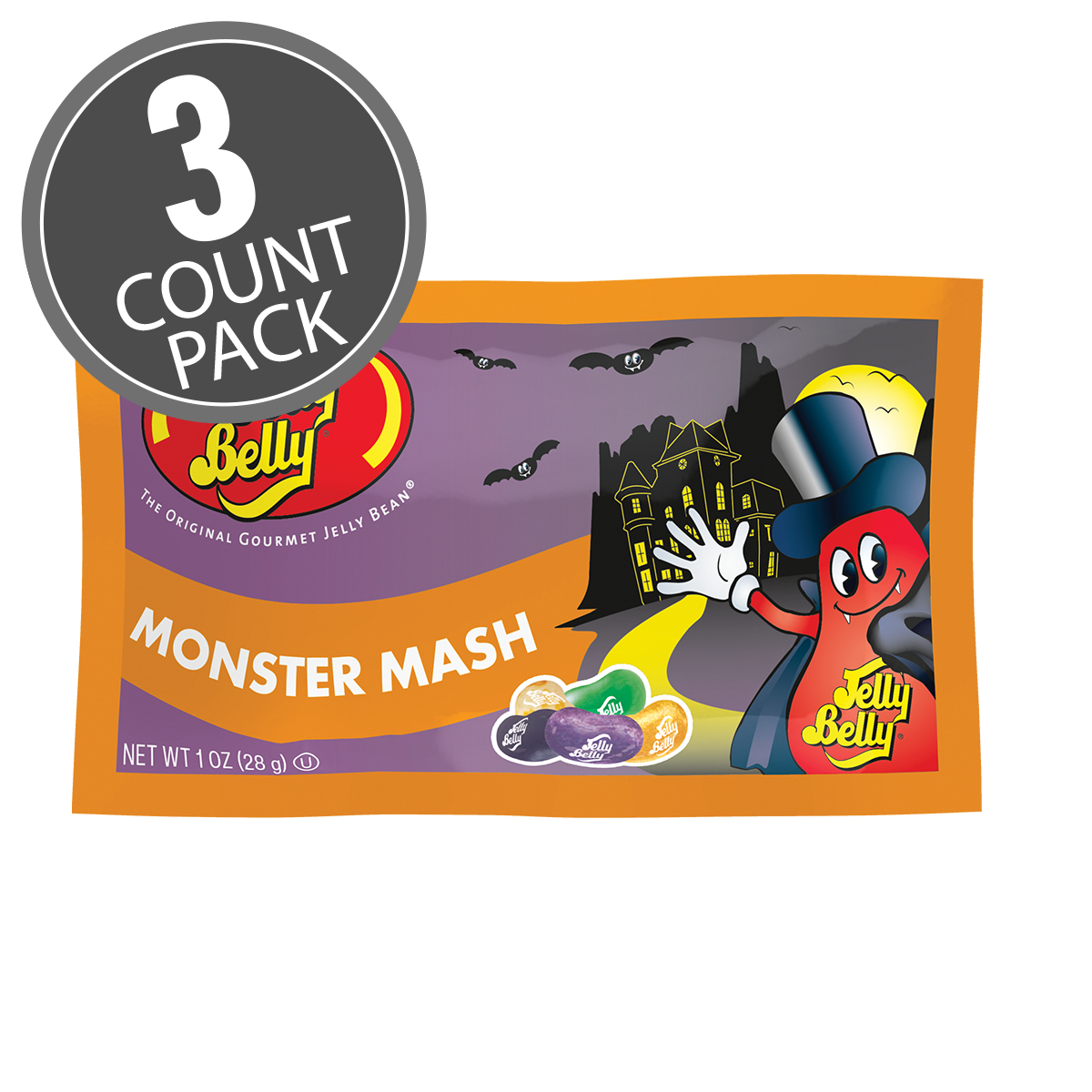 Monster Mash Halloween Jelly Bean Mix - 1 oz Bag - 3-Count Pack