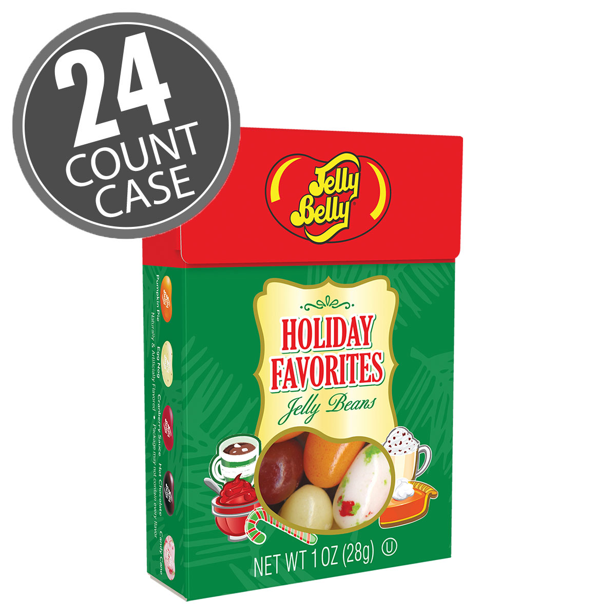 Holiday Favorites Jelly Bean 1 oz Flip Top Box - 24-Count Case