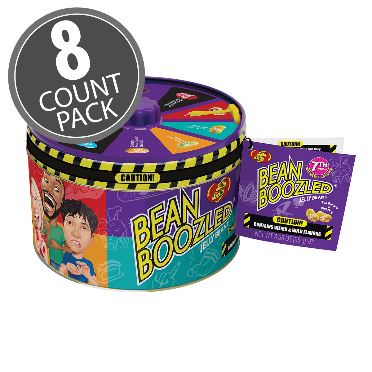 BeanBoozled 3.36 oz Spinner Tin (7th Edition), 8-Count Case