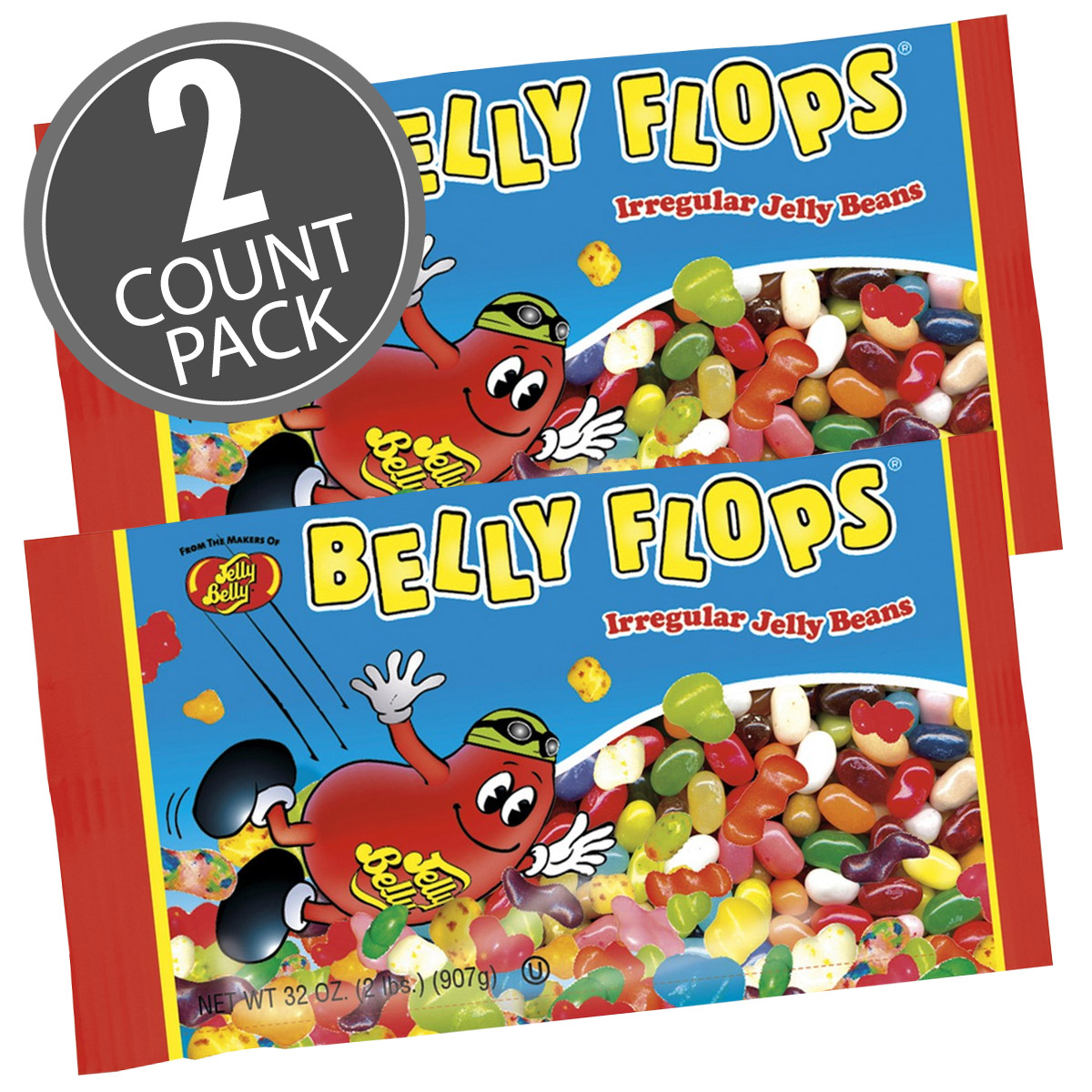 Belly Flops Jelly Beans - 2 lb. Bag - 2 Pack