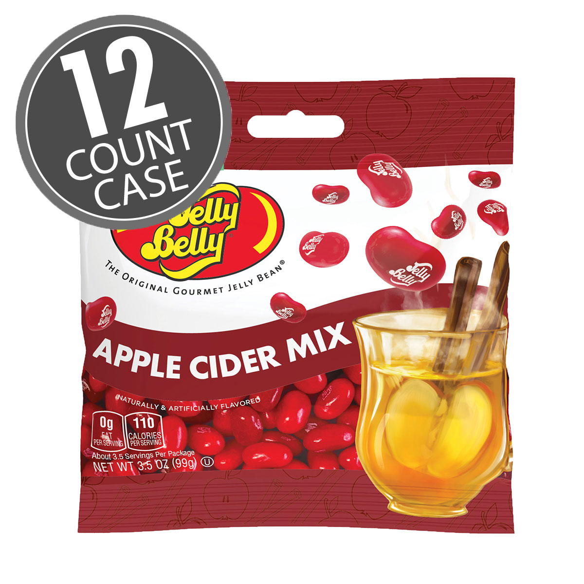 Apple Cider Mix Jelly Beans 3.5 oz Grab &amp; Go Bag - 12 Count Case