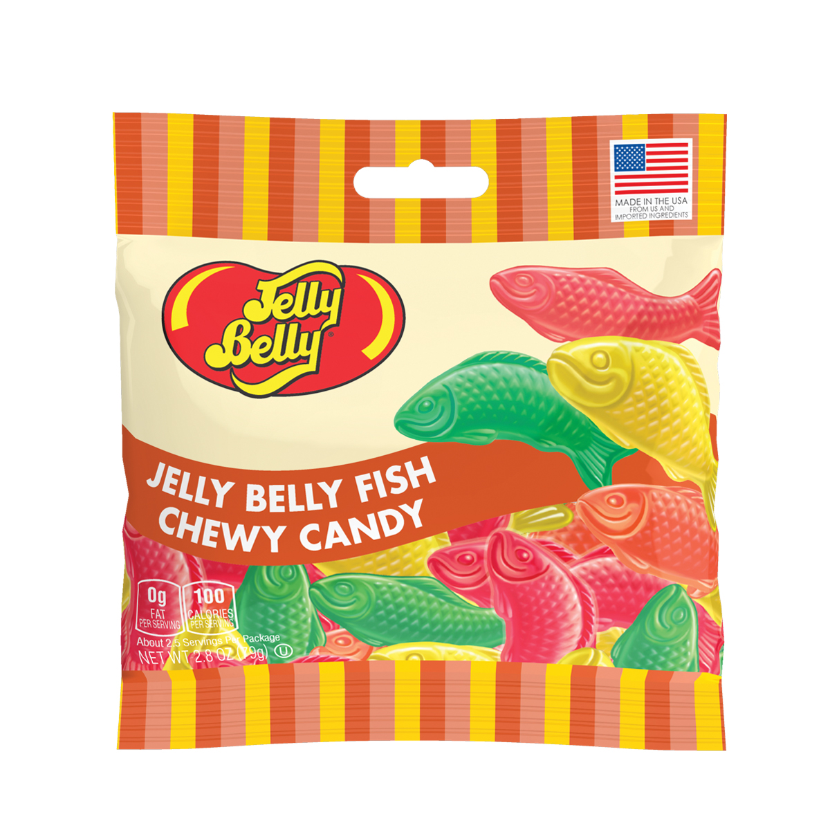 Jelly Belly Fish Chewy Candy 2.8 oz Grab &amp; Go Bag