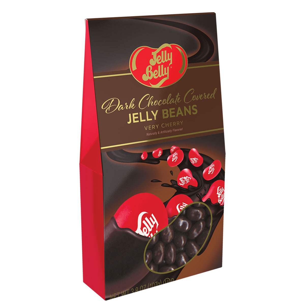 Dark Chocolate Covered Very Cherry Jelly Beans - 3.8 oz Gable Box