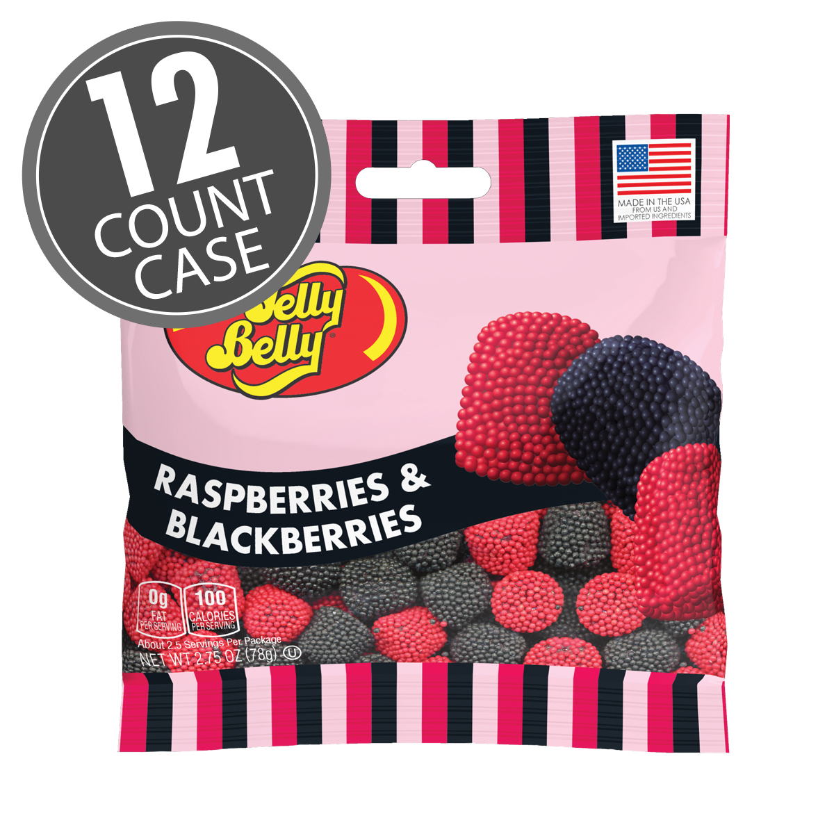 Raspberries and Blackberries 2.75 oz Grab &amp; Go Bag - 12 Count Case