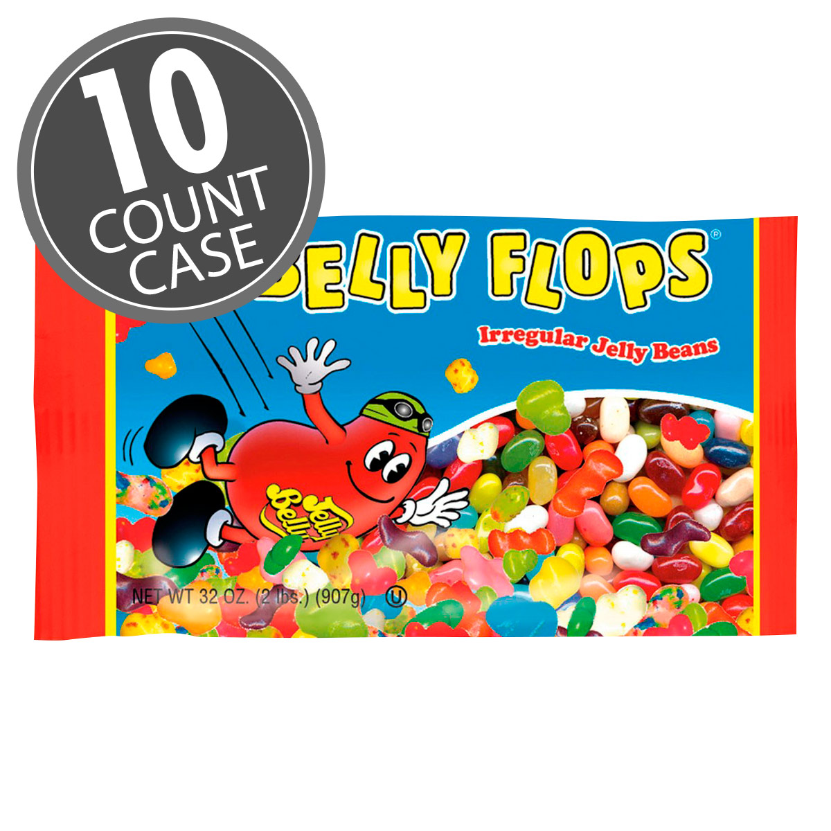 Belly Flops Jelly Beans  - 2 lb. Bag - 10 Count Case