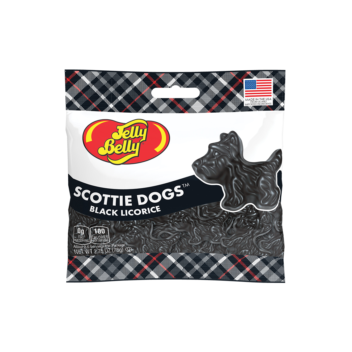 Scottie Dogs Black Licorice 2.75 oz Grab &amp; Go Bag