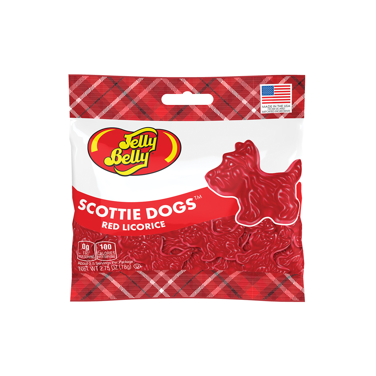 Scottie Dogs Red Licorice 2.75 oz Grab &amp; Go Bag