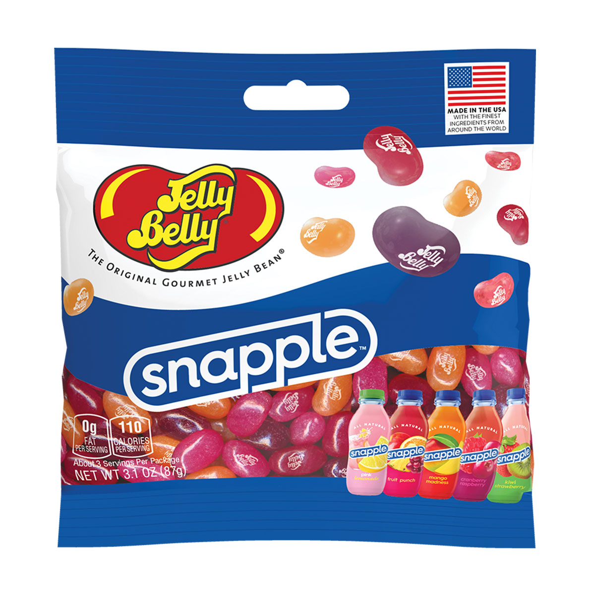 Snapple Mix Jelly Beans 3.1 oz  Grab &amp; Go Bag