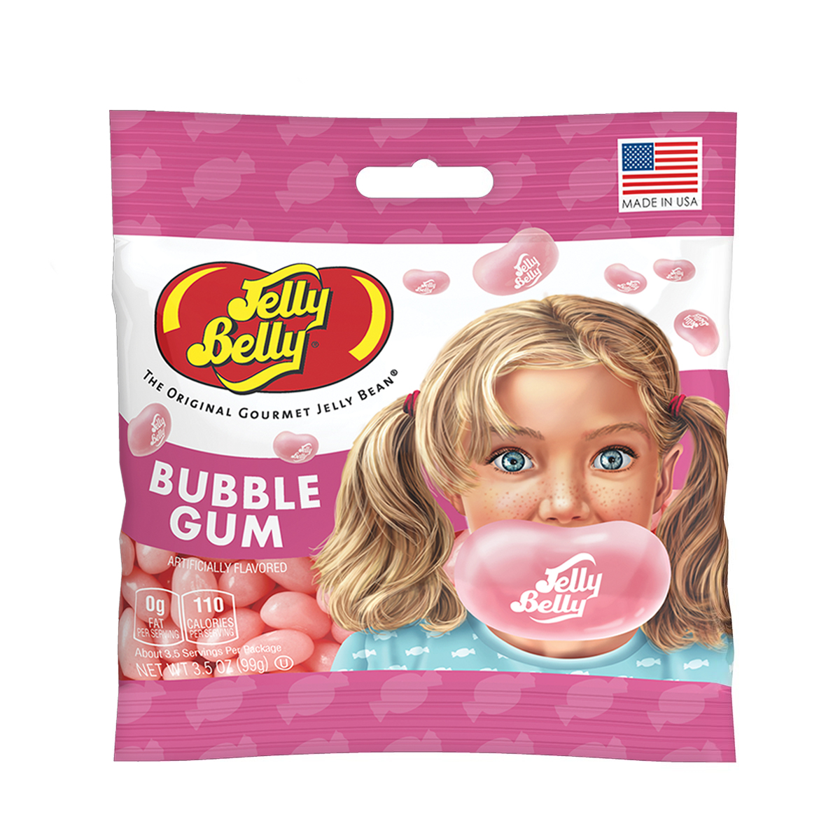 Bubble Gum Jelly Beans 3.5 oz Grab &amp; Go Bag