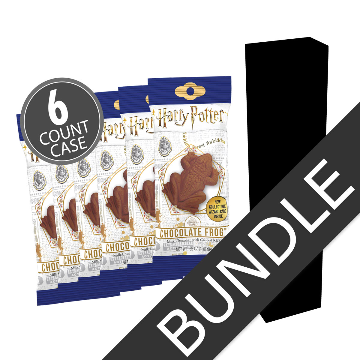 Harry Potter Chocolate Frogs + Chocolate Wand Value Bundle (7 Items)