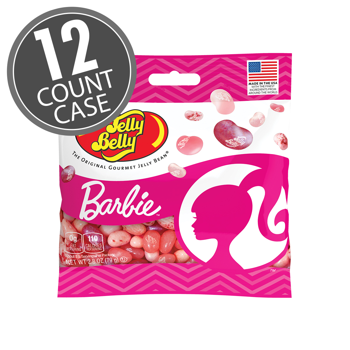 Barbie Jelly Bean Mix 2.8 oz Grab &amp; Go Bag - 12 Count Case