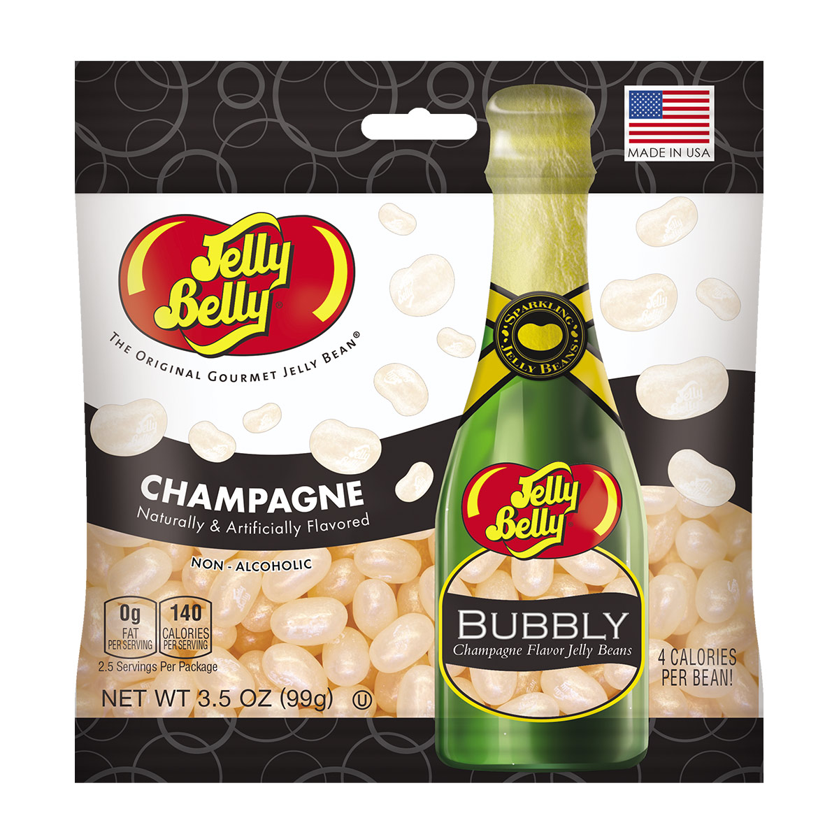 Champagne Jelly Beans 3.5 oz Grab &amp; Go Bag