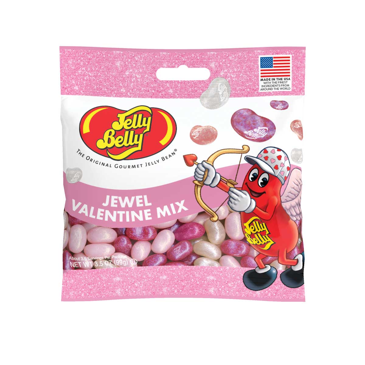 Jewel Valentine Mix Jelly Beans - 3.5 oz Grab &amp; Go Bag