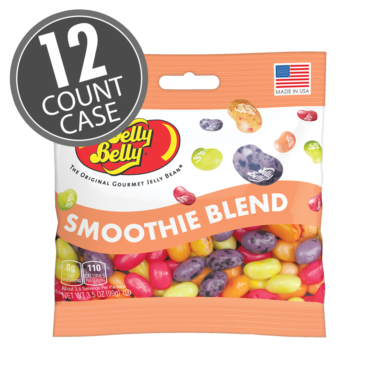 Smoothie Blend Jelly Beans 3.5 oz Grab &amp; Go Bag - 12 Count Case