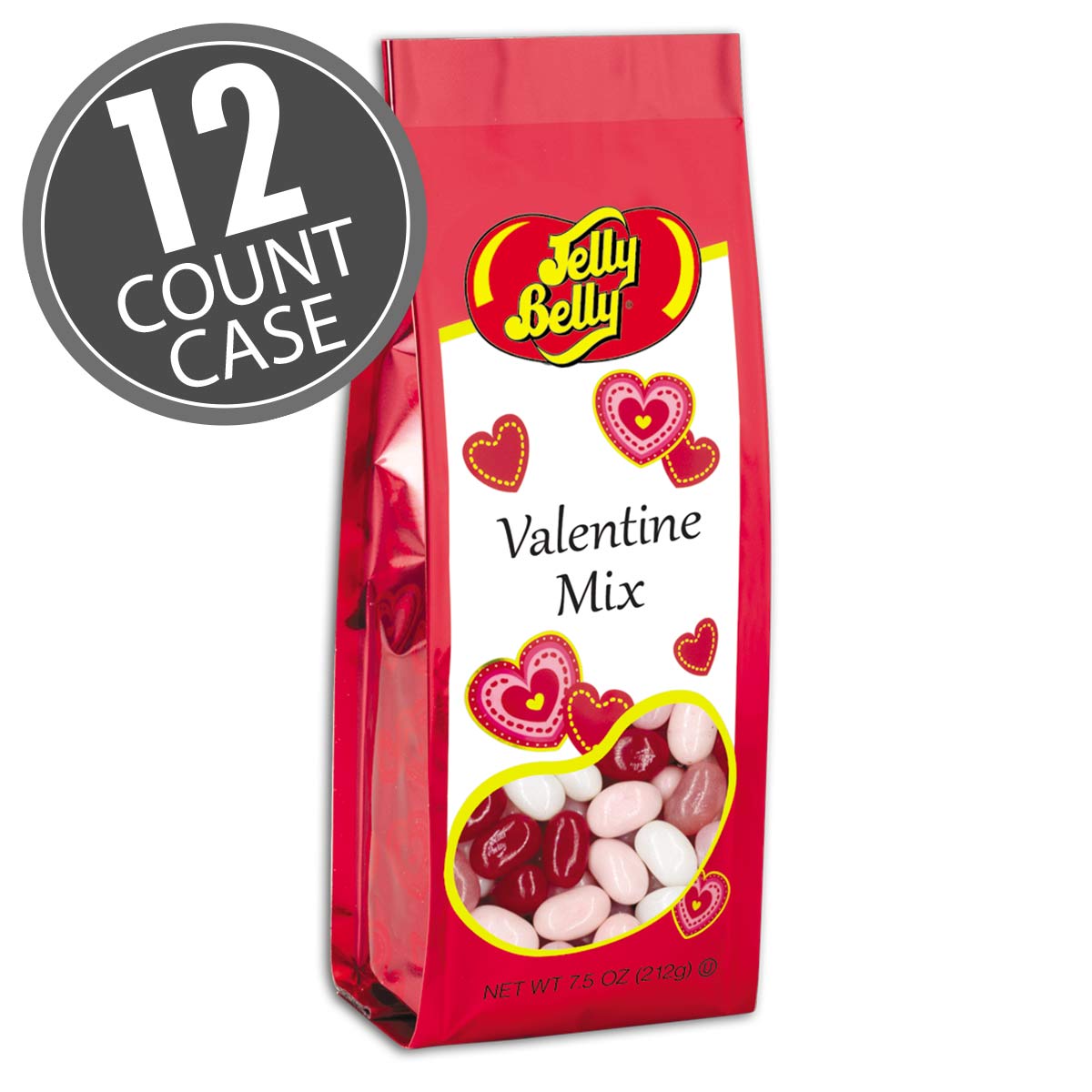 Jelly Belly Valentine Mix - 7.5 oz Gift Bags - 12-Count Case