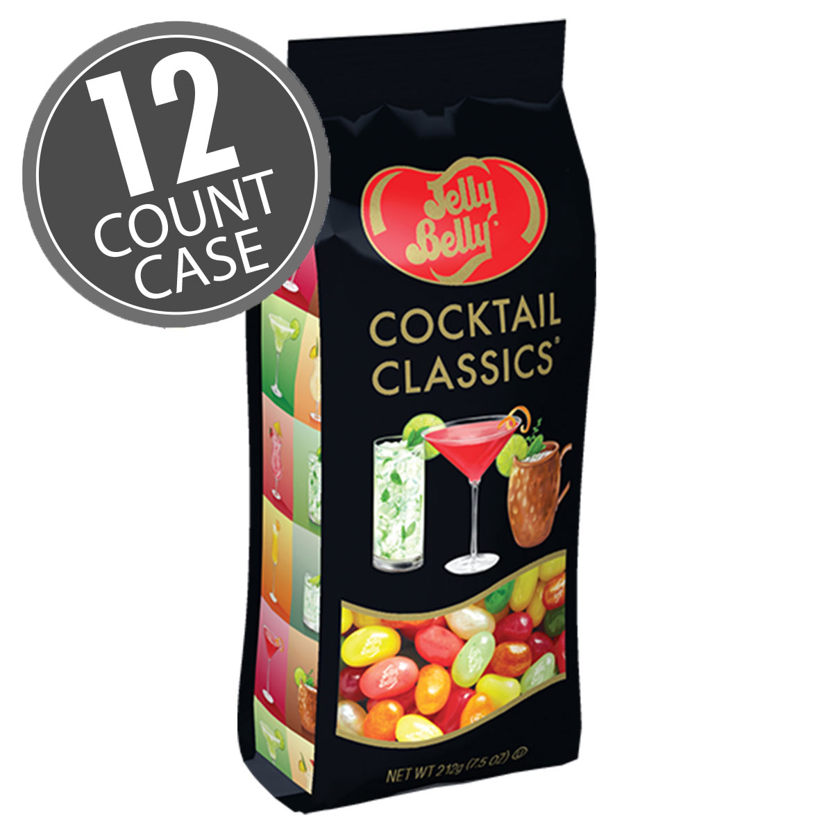 Cocktail Classics Jelly Beans - 7.5 oz Gift Bag - 12 Count Case