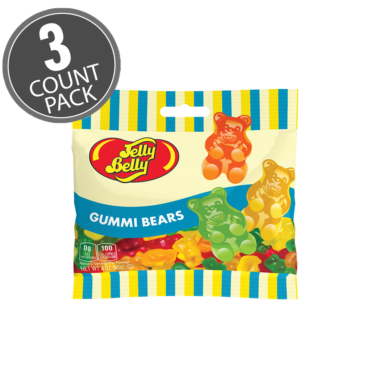 Gummi Bears 3 oz Grab &amp; Go Bag - 3 Count Pack