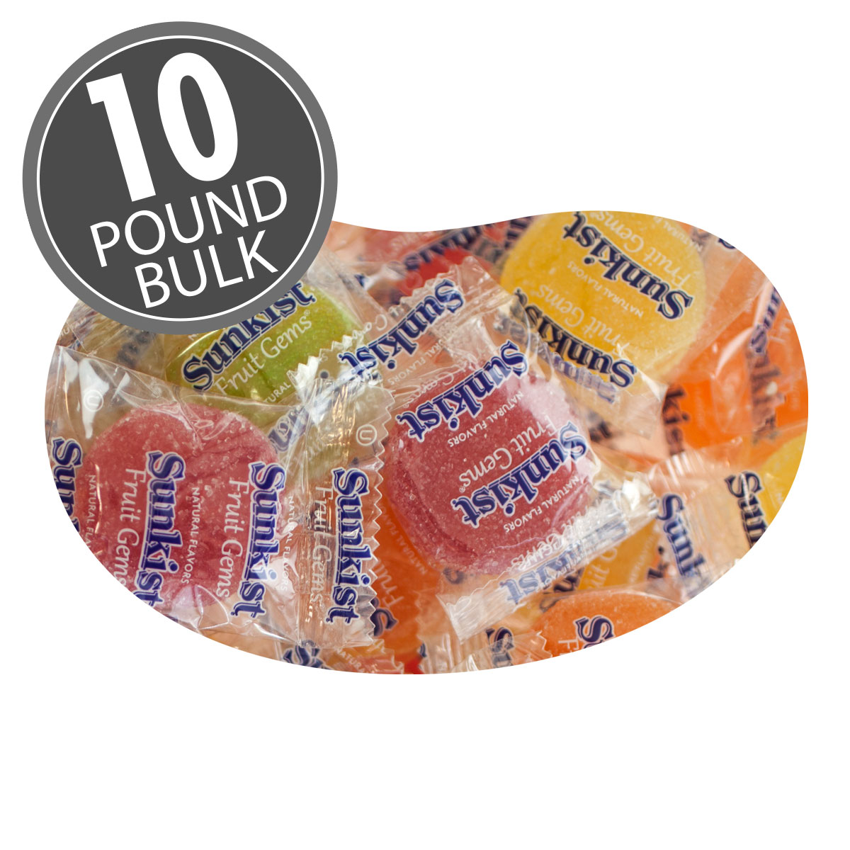 Sunkist Fruit Gems (Wrapped) - 10 lbs bulk