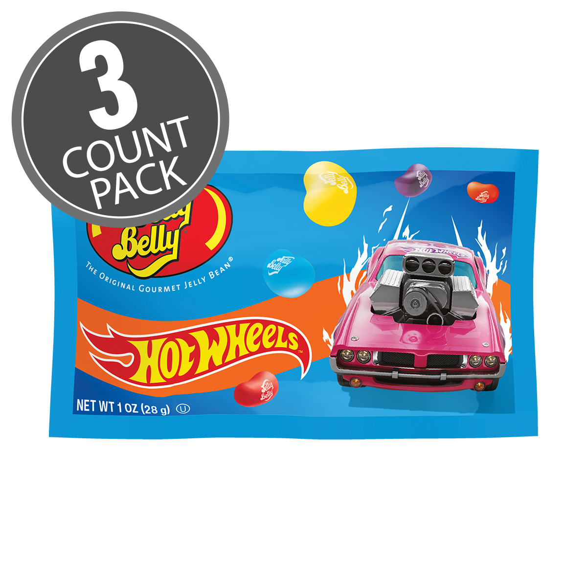 Hot Wheels Jelly Bean Mix 1 oz Bag - 3-Count Pack