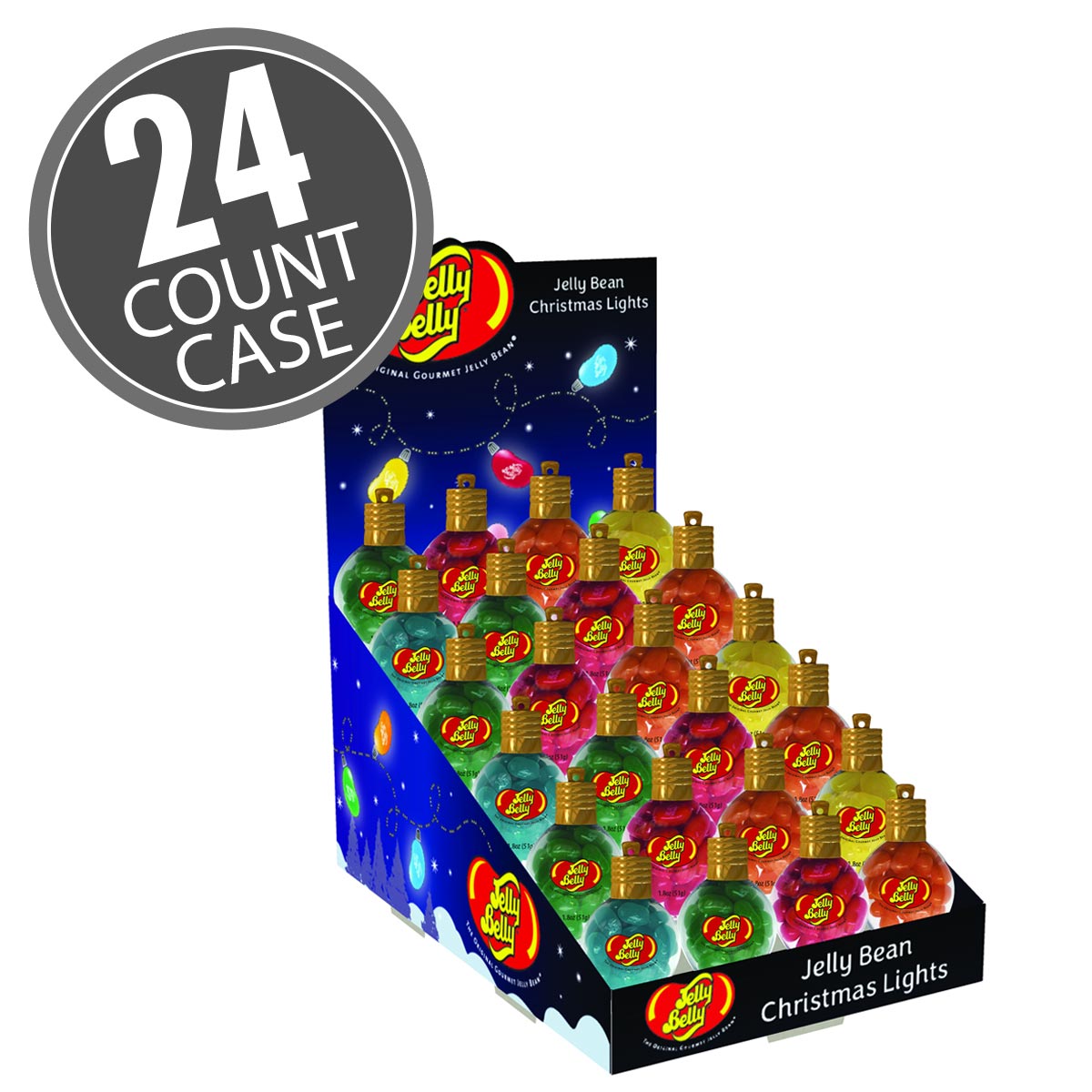 Jelly Bean Filled Christmas Lights - 1.5 oz - 24 Count Case