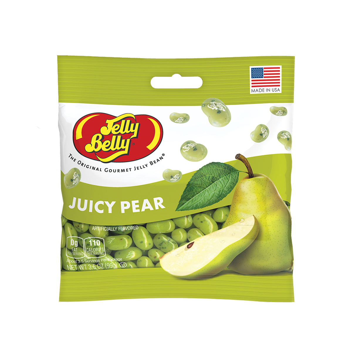 Juicy Pear Jelly Beans 3.5 oz Grab &amp; Go Bag