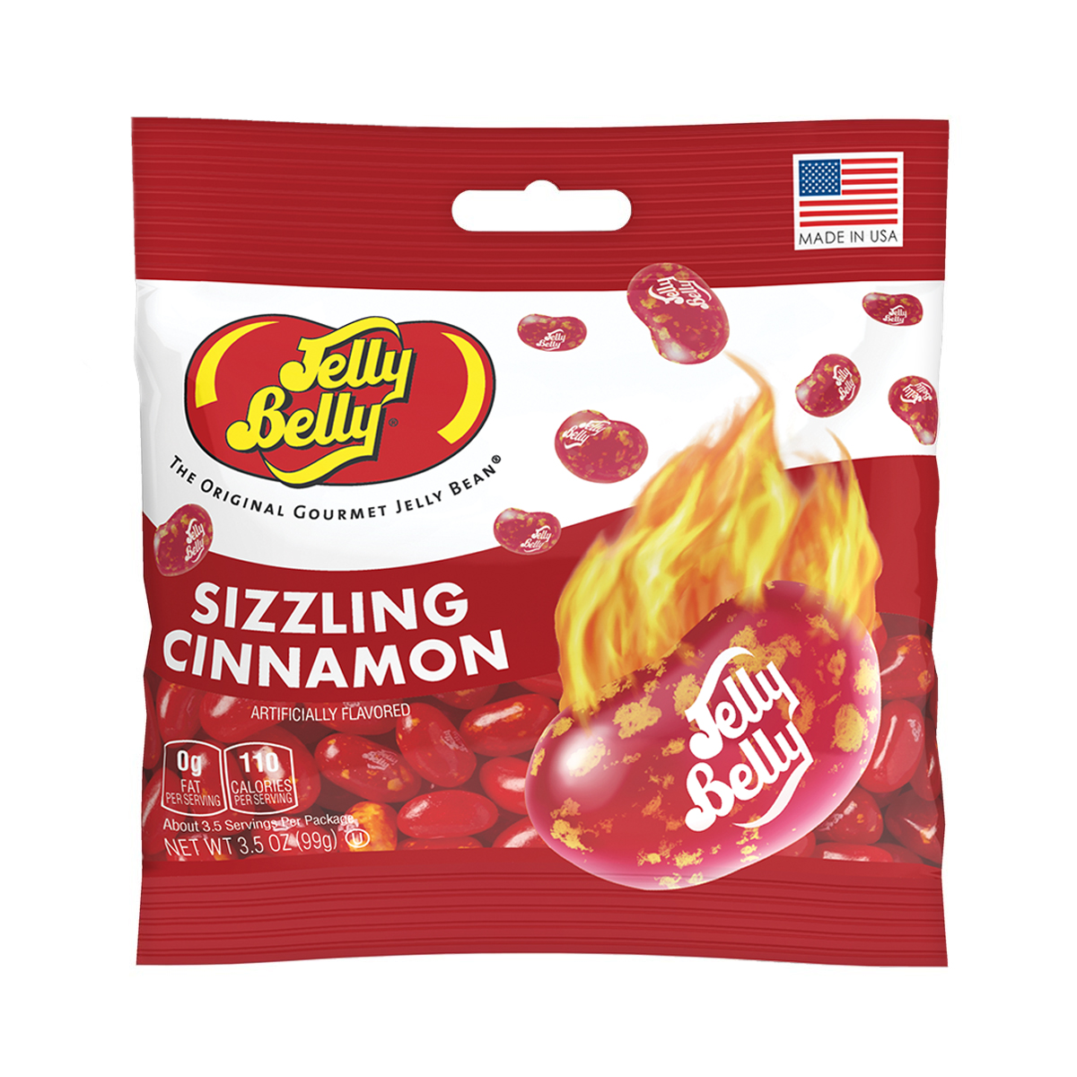 Sizzling Cinnamon Jelly Beans 3.5 oz Grab &amp; Go Bag