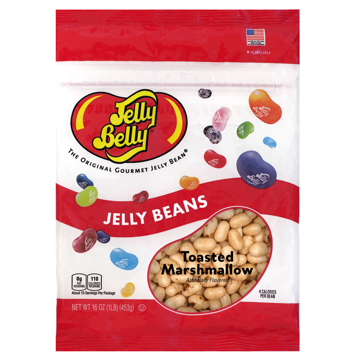 Toasted Marshmallow Jelly Beans - 16 oz Re-Sealable Bag