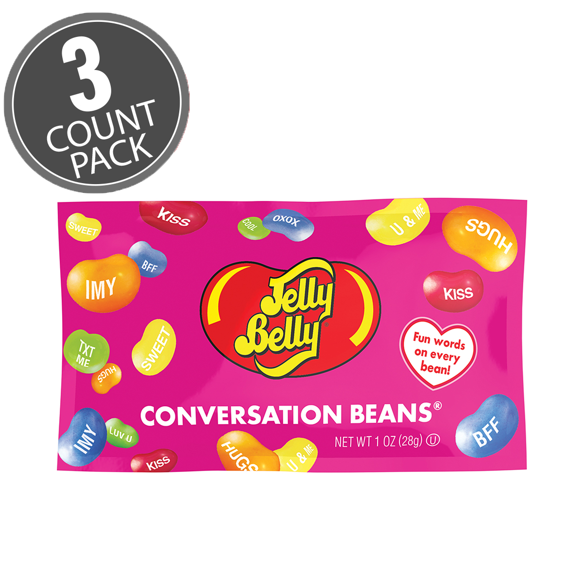 Jelly Belly Conversation Beans 1 oz Bag - 3-Count Pack