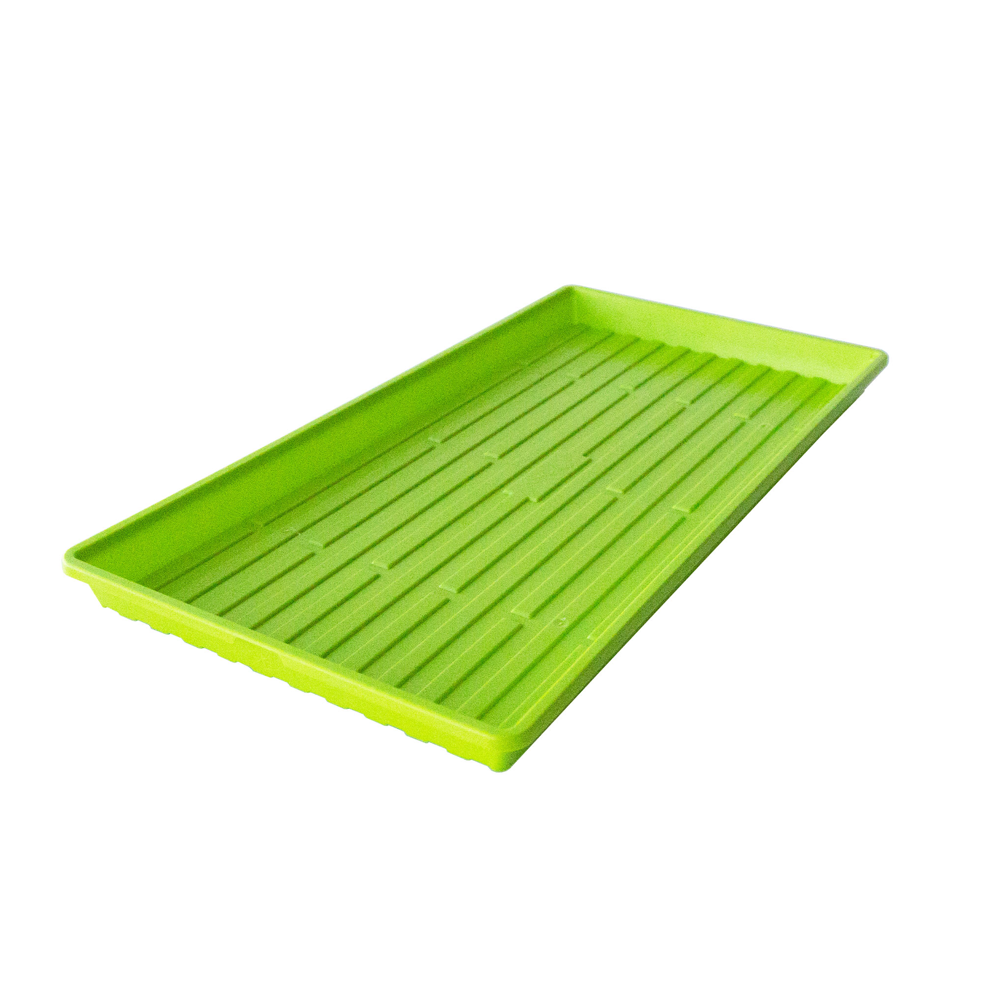 Bootstrap Farmer - 1020 Microgreens Trays No Holes - Green - 2 Pack - Heavy Duty, Reusable, Garden Nursery Growing Flats - Green