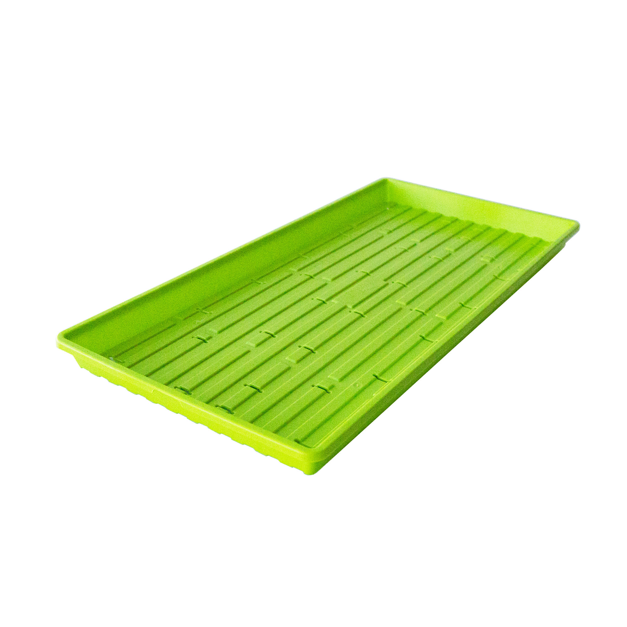 Bootstrap Farmer - 1020 Microgreens Trays With Holes - Green - 5 Pack - Heavy Duty, Reusable, Garden Nursery Growing Flats - Gre