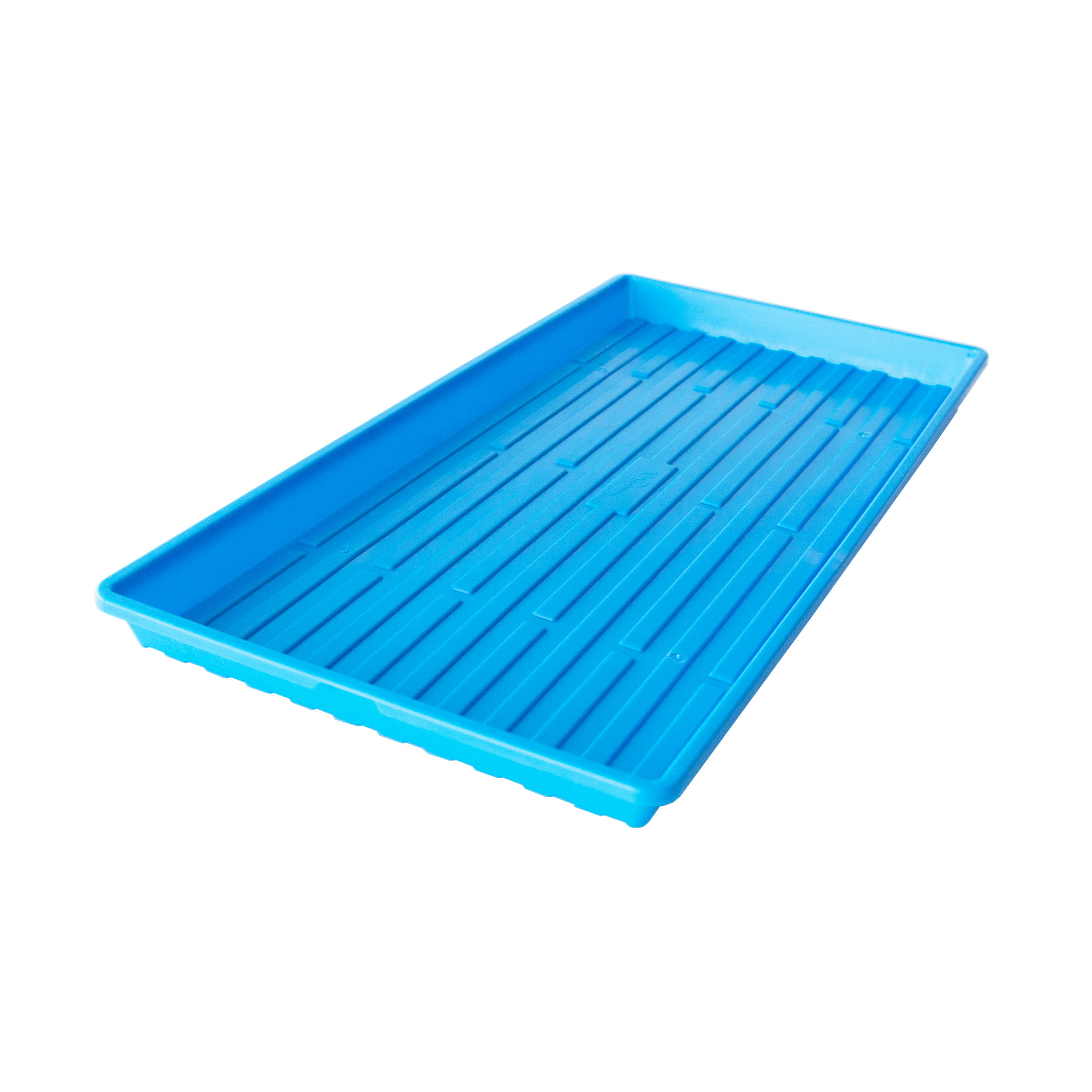 Bootstrap Farmer - 1020 Microgreens Trays No Holes - Blue - 2 Pack - Heavy Duty, Reusable, Garden Nursery Growing Flats - Greenh