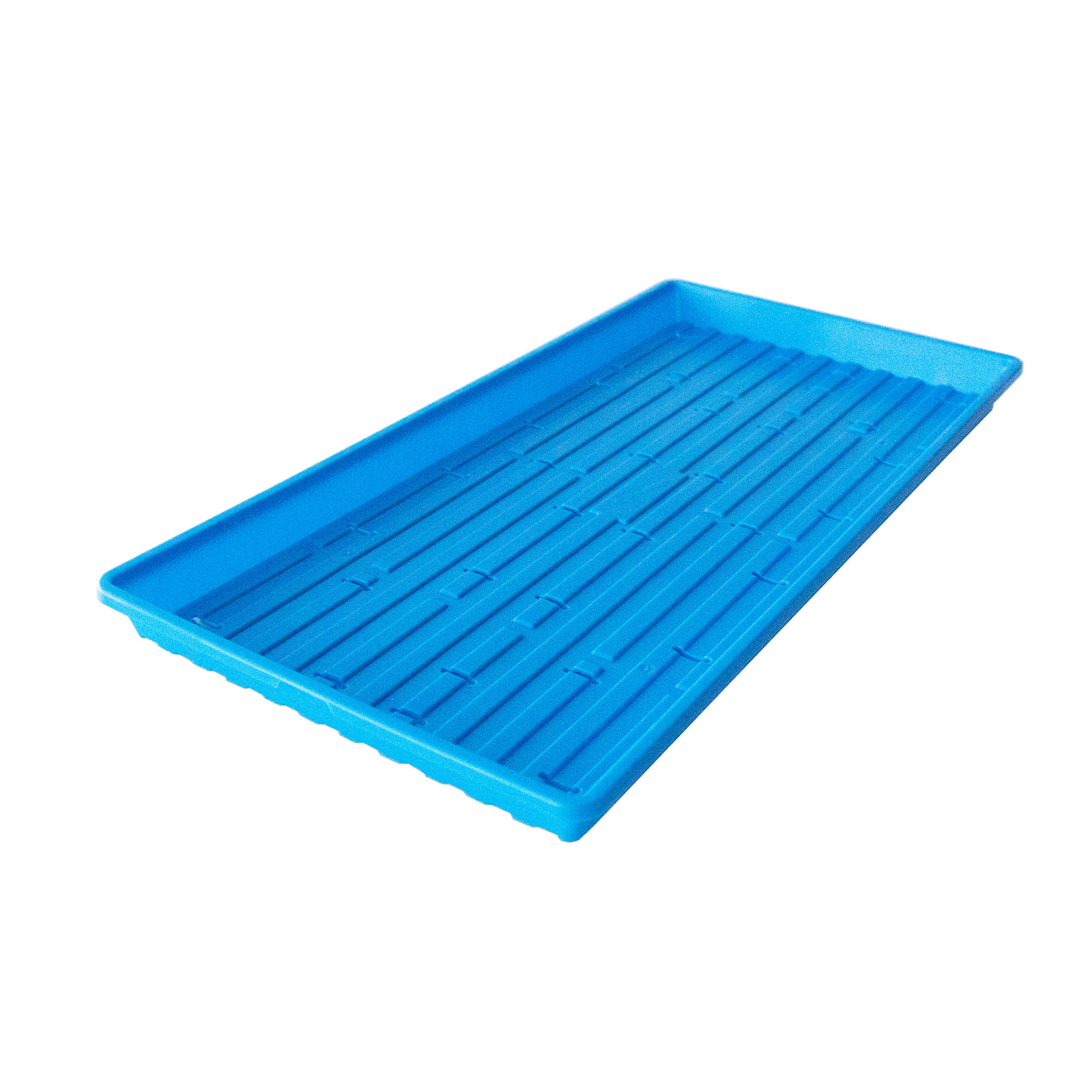 Bootstrap Farmer - 1020 Microgreens Trays With Holes - Blue - 2 Pack - Heavy Duty, Reusable, Garden Nursery Growing Flats - Gree