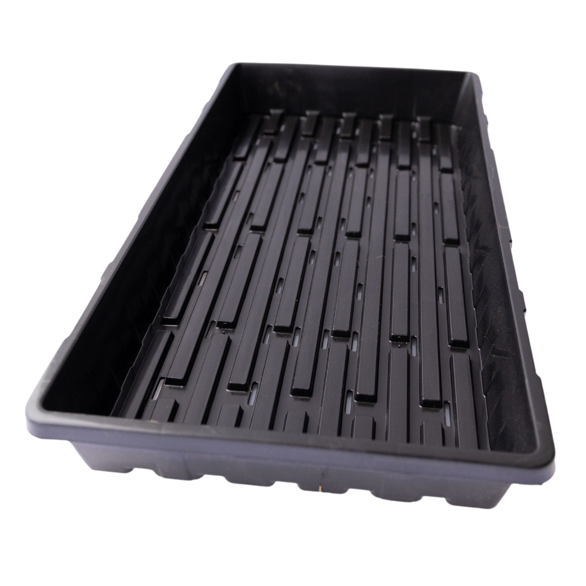 Bootstrap Farmer Trays - 1020 Standard Depth With Holes - Black - Microgreens Flats - 2 Pack - Heavy Duty, Reusable, Garden Nurs