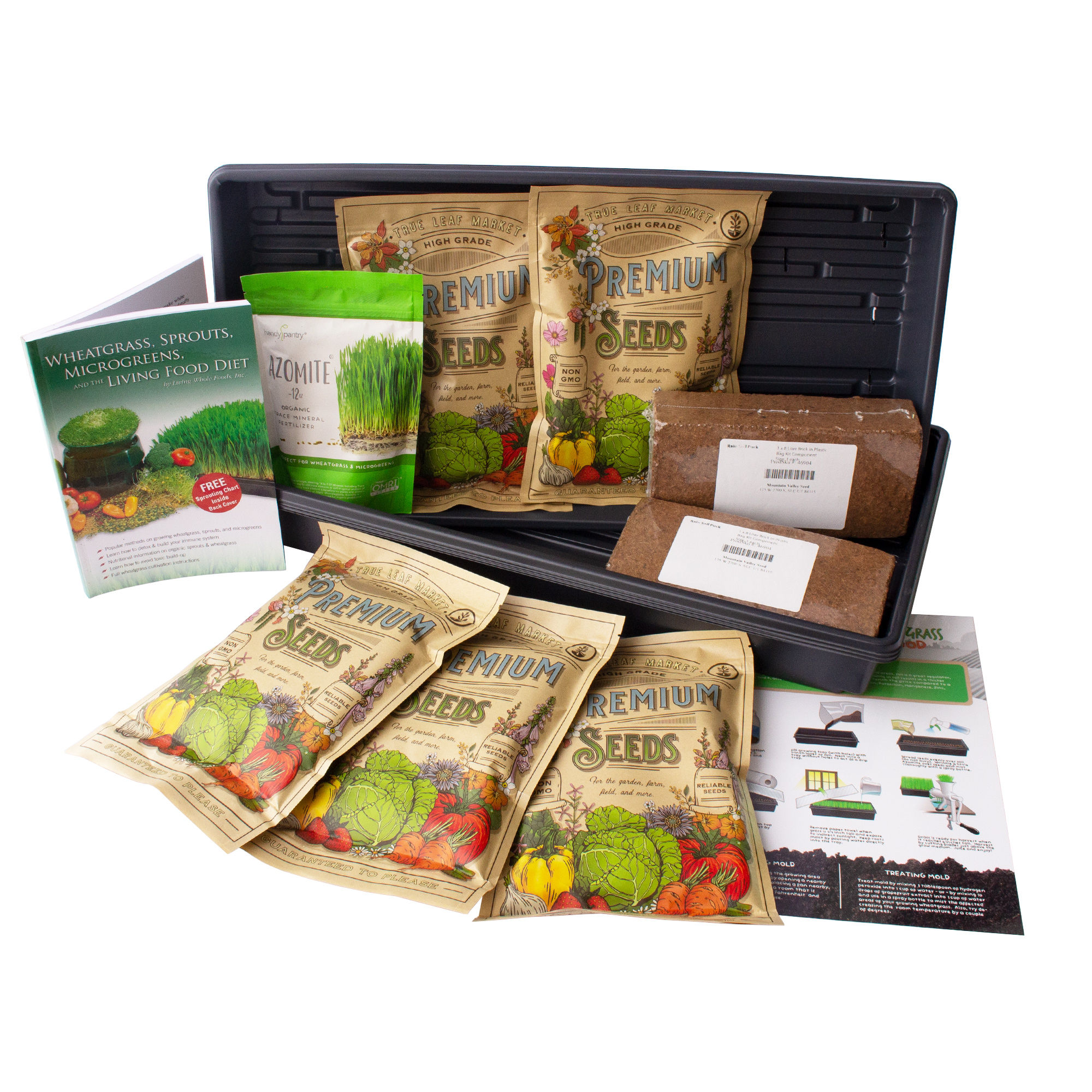 Organic Wheatgrass Growing Kit: Grow &amp; Juice Wheat Grass