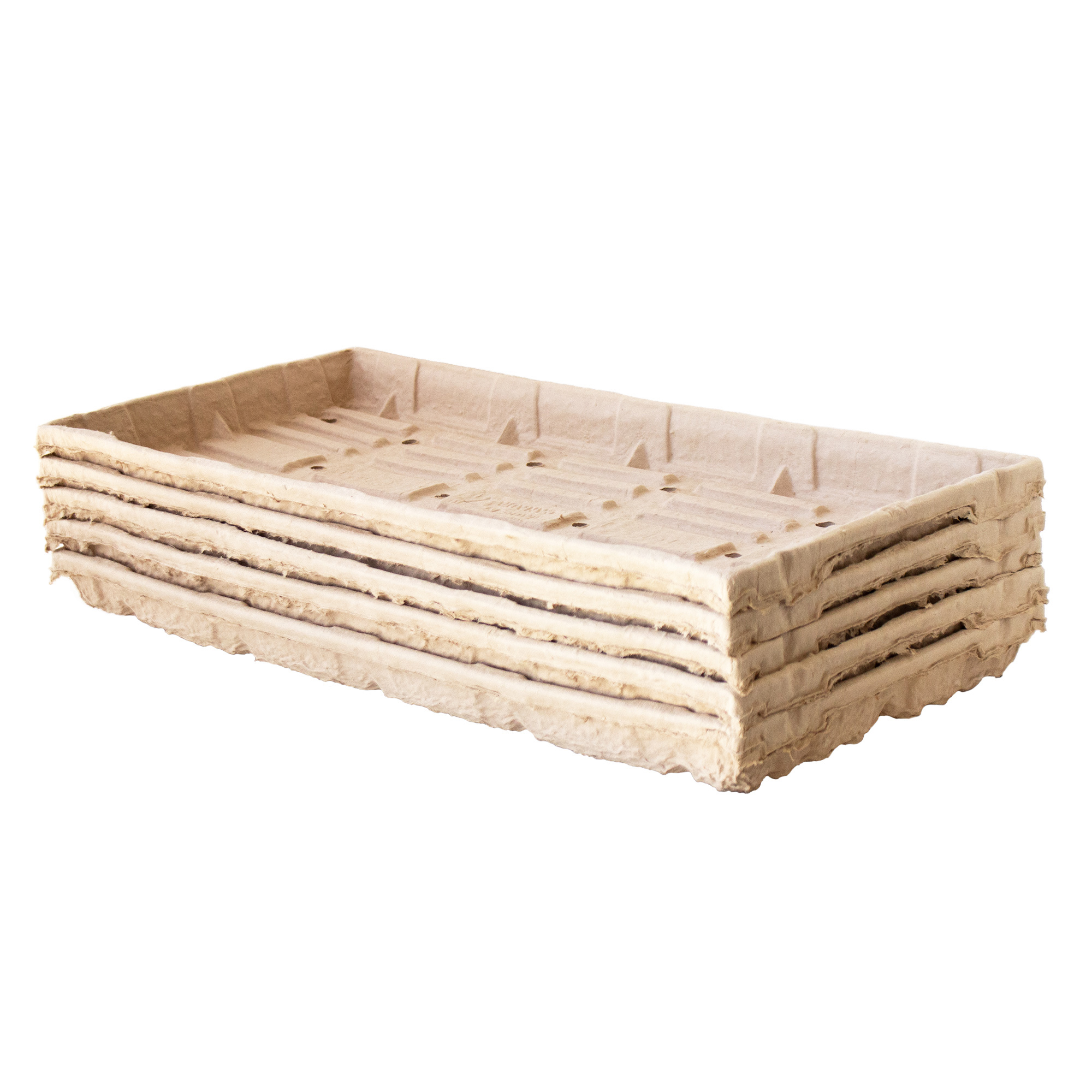 True Micro Tray - 5 - ECO Compostable Grow Trays - Single Use Paper Flats