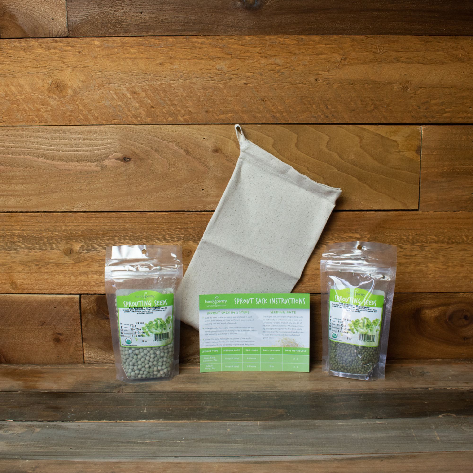 Handy Pantry Sprouting Sack Kit: Bag Sprouter for Growing Sprouts